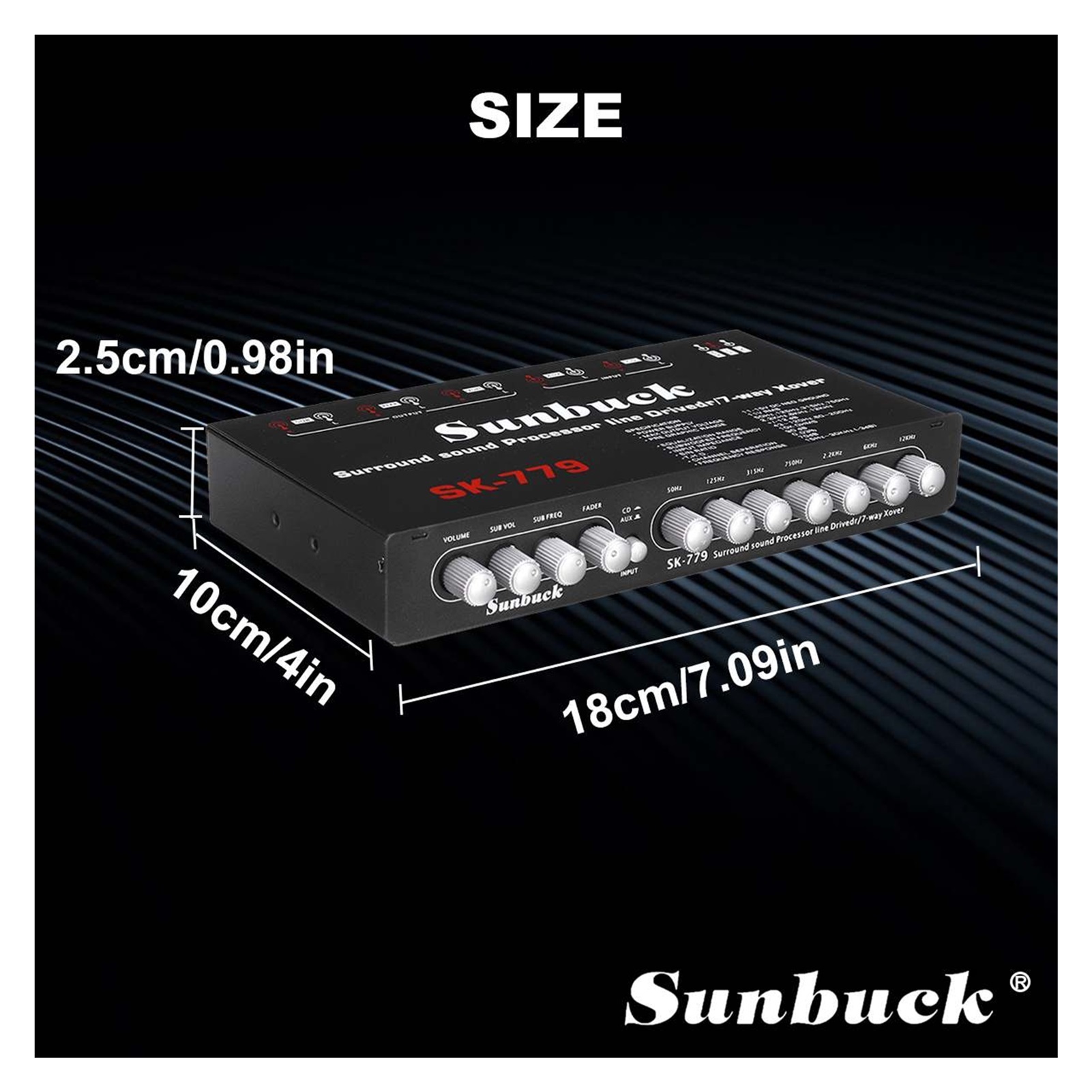 7-Band Subwoofer Amplifier Board DC 11-15V Car Power Audio Stereo Amplifier Board Bass AMP AUX ,Scalable Fun