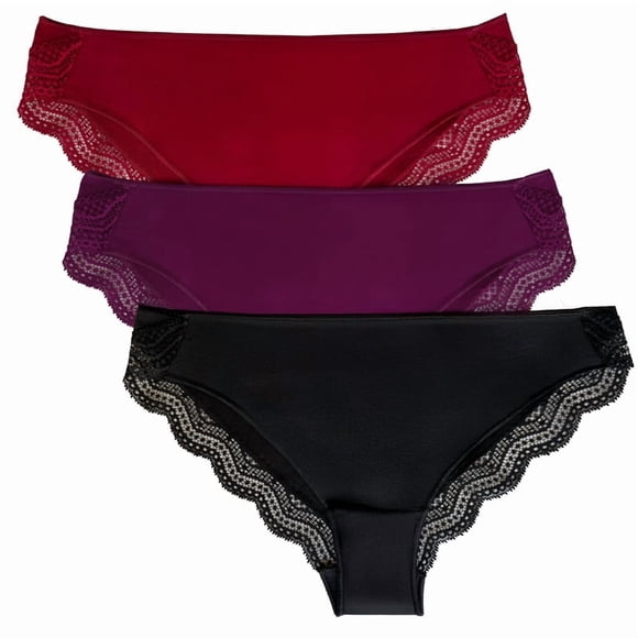 Bikini Vassarette para Mujer, con Encaje Multicolor Talla M, 3 Piezas