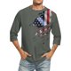 thumbnail image 1 of Camisas de Manga Larga para Hombres Imprimir Casual Cuello Redondo Blusa de Manga Corta, Camisas de Lino para Hombres, 1 of 5