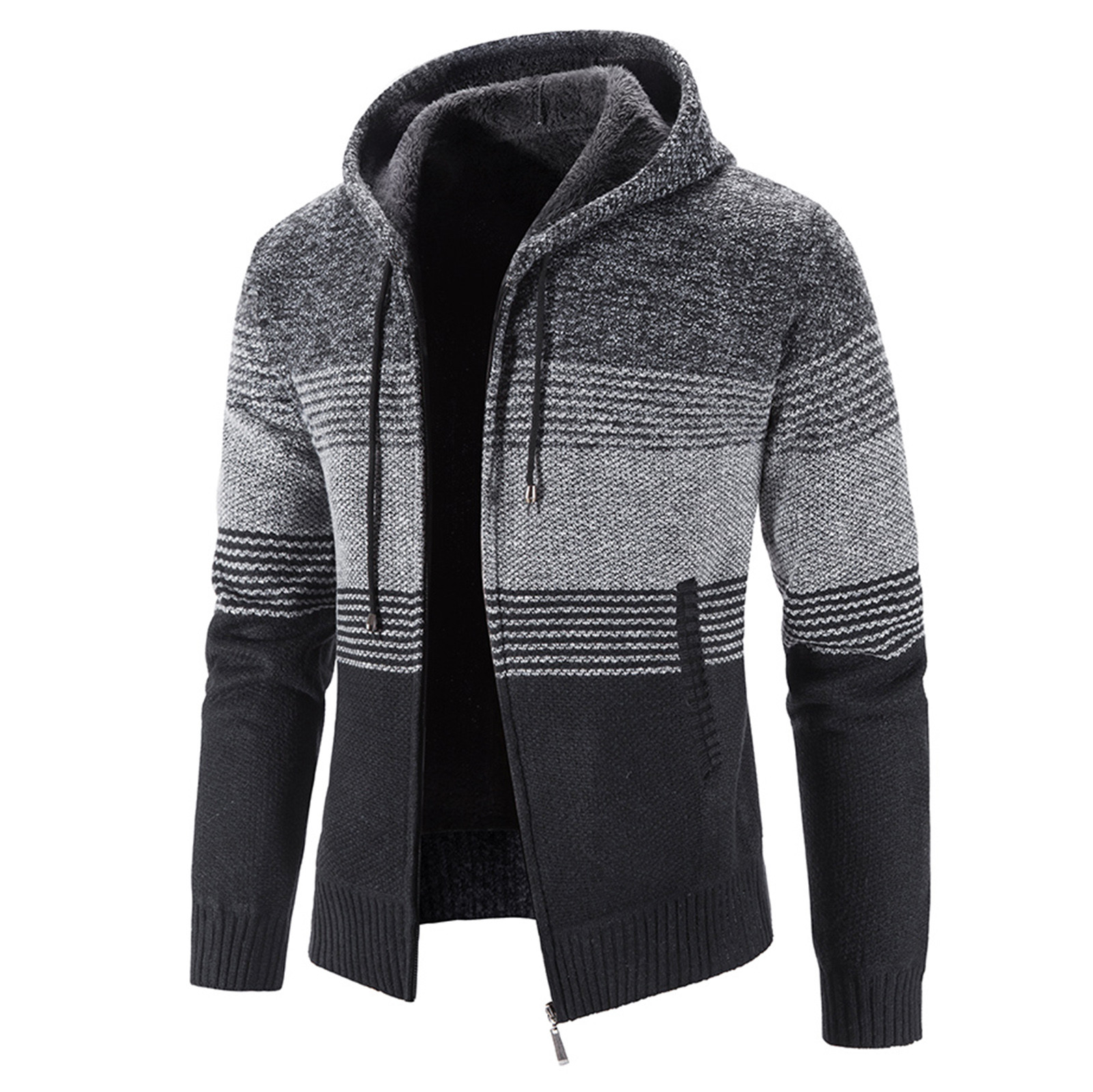 LEEy-world Light Winter Jackets for Men Men's Coats Winter Thicken Cotton Tactical Work Jackets with Hood Dark Gray,3XL - image 3 of 3