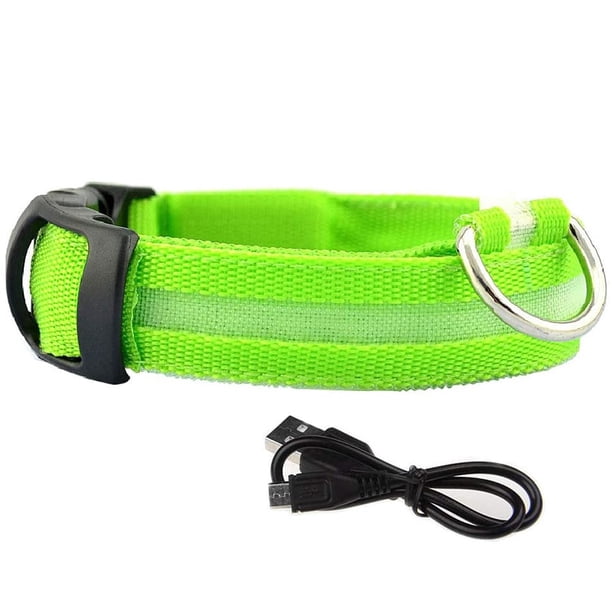 Collar LED Recargable Para Perro | 7 Colores RGB, 8 Modos De Luz, Impermeable, Ajustable - Para Paseos Nocturnos Seguros