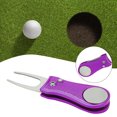 thumbnail image 3 of Stainless Steel   Fork, High Hardness Aluminum Alloy Small Size Comfortable To Use   Divot Repair Tool Light Weight Easy To Carry  For   For Lawn, 3 of 8