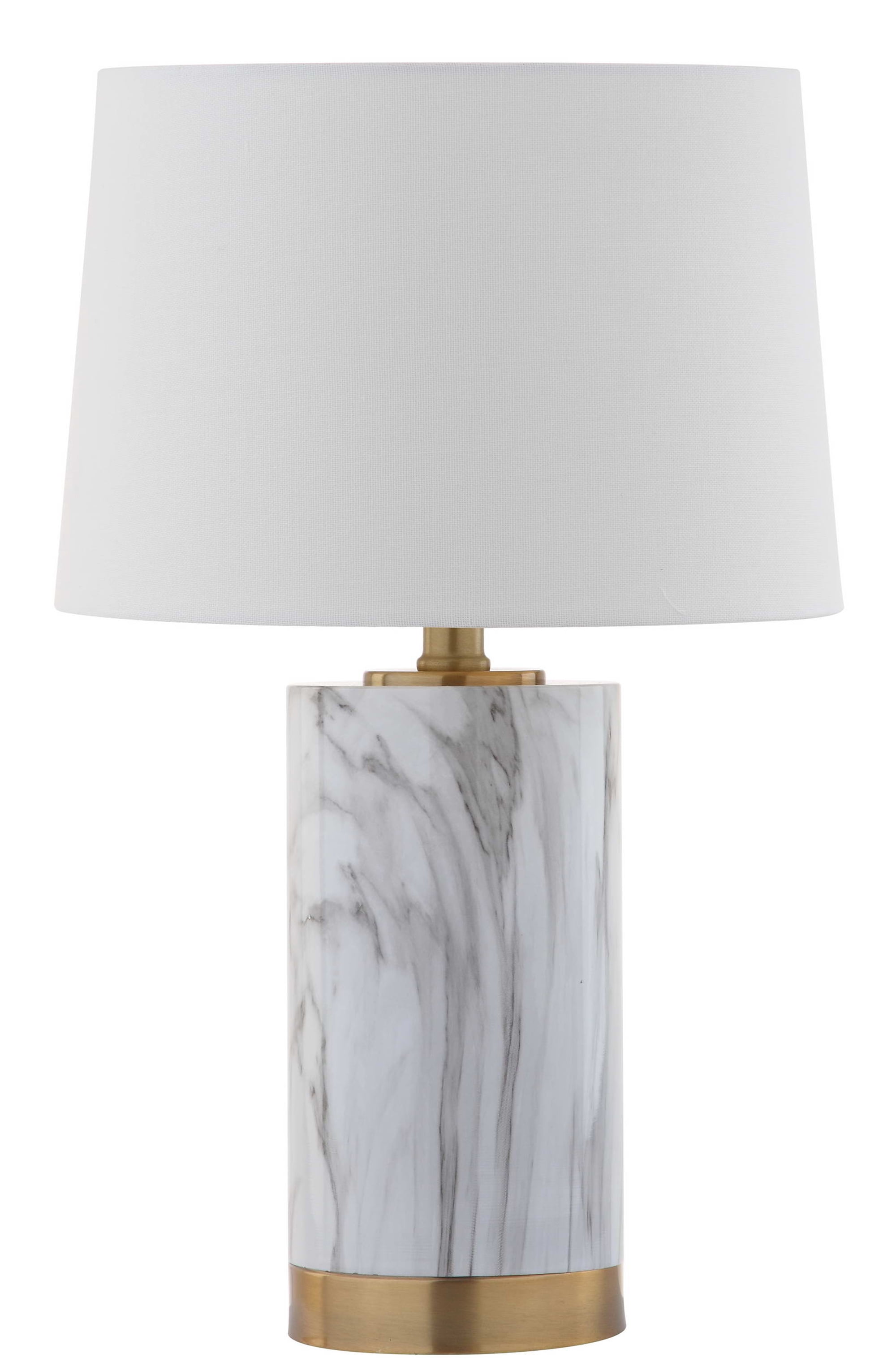 Safavieh Clarabel Marble 18.25 in. H Table Lamp, White/Black