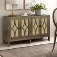 thumbnail image 3 of Console d'Accent Bois Avery 4 Portes en Platine Vieilli, 3 of 3