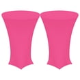 thumbnail image 1 of Mantel de cóctel de spandex Uxcell 2 Pcs Rosa Pink 32" Diámetro x 43" Altura, 1 of 7