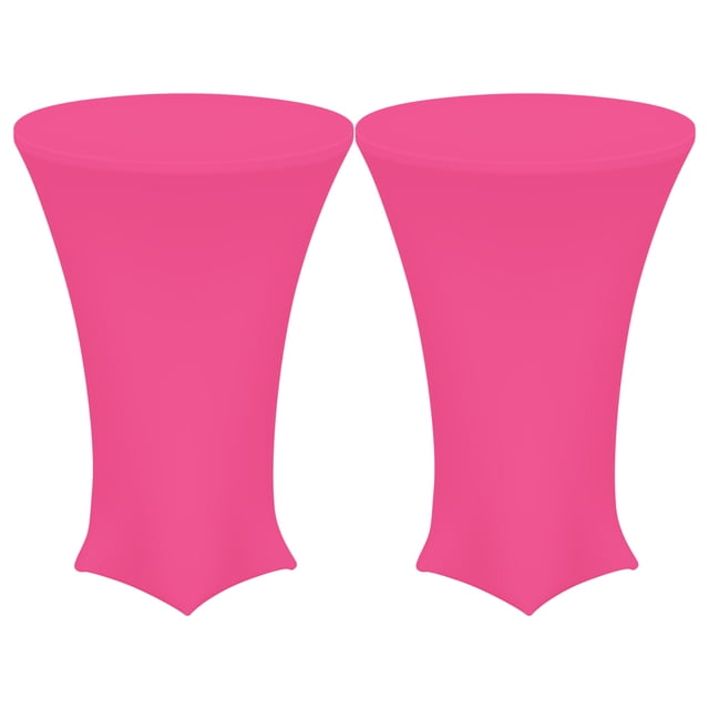 Mantel de cóctel de spandex Uxcell 2 Pcs Rosa Pink 32" Diámetro x 43" Altura