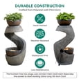 thumbnail image 3 of Freestanding S-Curve Waterfall Fountain Outdoor Garden Patio Decor with Planter, 3 of 17