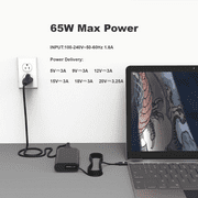 65W 45W USB C Laptop Charger for Dell Latitude 5420 7420 5520 5530 7430 5430 7390 7370 5540 7440 5440 5320 XPS 13 Plus Chromebook 3100 3110 5190 Type-C AC Adapter Power Supply Cord