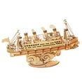 thumbnail image 1 of Wooden Puzzle Kit DIY 3D Steamship Boat Wooden Building Kit Table Decoration, 1 of 10