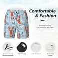 thumbnail image 3 of Daiia Lobsters Mens Swim Trunks Swim Shorts Quick Dry Swim Shorts with Mesh Lining Pockets-Medium, 3 of 9