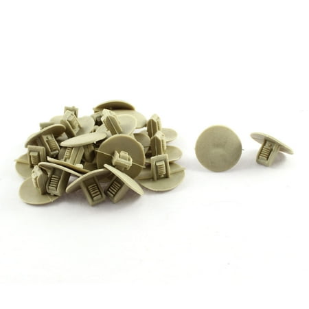 - 25x Plastic Push Screw Rivet Fairing Panel Fixings Clips Beige for Car