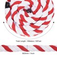 thumbnail image 2 of Cuerda de algodón trenzada natural Uxcell para tirar de la cuerda, cuerda trenzada de algodón para barandillas, manualidades, carnaval, uso en exteriores, rojo y blanco, 50 pies, 2 of 7