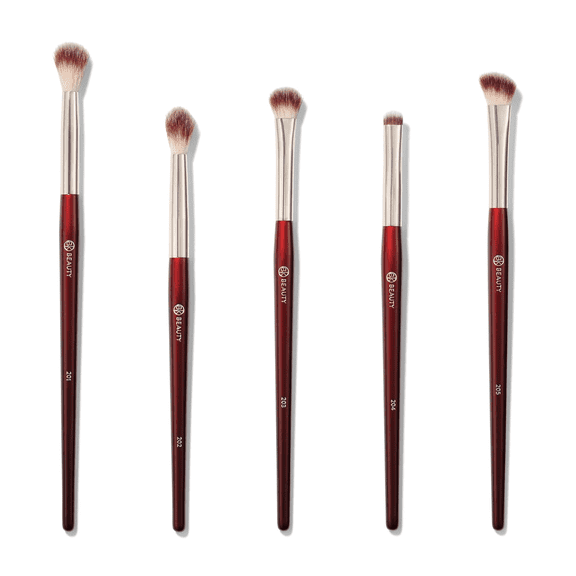 For BK Beauty Brush Set - Essentials Brush Set (5PC) - Pozyie Professional Makeup Brushes for Blending, Smudging, & Defining Premium Eyeshadow Set for Flawless Eye Looks