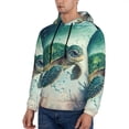 thumbnail image 3 of Naloa Watercolor Turtle5 Men's Casual Hooded Collar Drawstring Hoodies Pullover Sweatshirts Casual Long Sleeve Shirts-4X-Large, 3 of 7