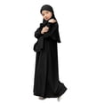 thumbnail image 4 of RXMEKW Ensemble de Robe Musulmane avec Châle pour Filles Manches Longues Col Rond Robe à Volants Tenue 2 Pcs Rose, 4 of 8