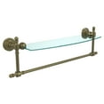thumbnail image 2 of Retro Wave Collection 18-in  Glass Vanity Shelf  with Integrated Towel Bar in Polished Nickel, 2 of 2