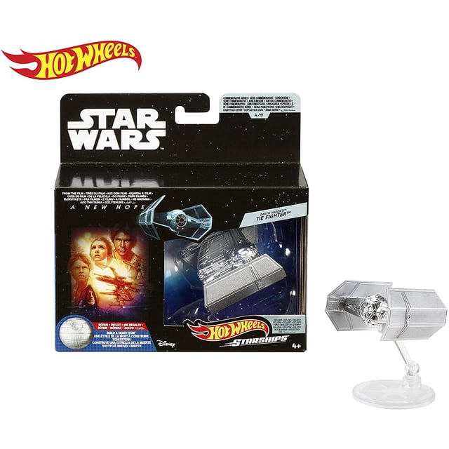 Hot Wheels Starships Star Wars Commemorative Series 4/9 A New Hope Darth Vaders Tie Fighter Starfighter. MATTEL 1