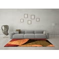 thumbnail image 3 of Ahgly Company Indoor Round Oriental Orange Modern Area Rugs, 4' Round, 3 of 4