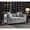 Silver, variant on Valencia Modern Style Loveseat in Gold Finish Made with Wood in Silver Color