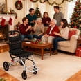 thumbnail image 2 of Yedigre Folding Transport Wheelchair for Adults - Wide Comfort Seat, All-Terrain Tires, Portable & Lightweight, 2 of 9