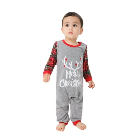

Christmas Pajamas Matching Family Plaid Printed Sleepwear Nightgown Holiday Xmas Loungewear Homewear
