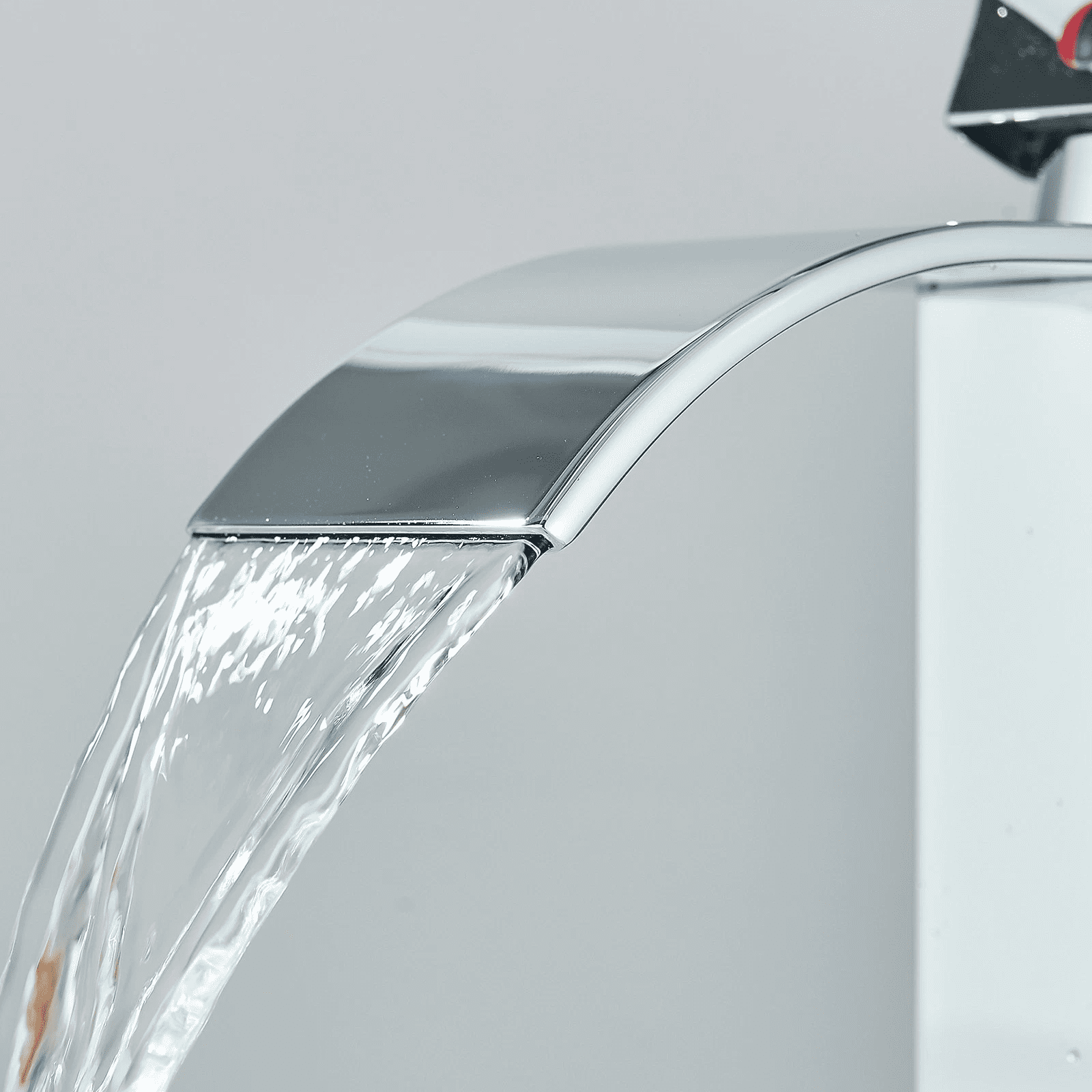 Zovajonia  Bathroom Basin Sink faucet Waterfall Spout Single Handle Mixer Tap W/Cover&Drain Polished Chrome