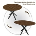 thumbnail image 4 of 42"-59" Extendable Dining Table, Farmhouse Oval Kitchen Table with Removable Leaves and Metal Legs Support for Living Room, Walnut, 4 of 8