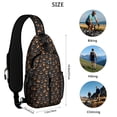 thumbnail image 5 of Sling Backpack,Jack Lantern Faces Halloween Pattern Crossbody Bag with Water Bottle Holder,Waterproof Sling Bag for Men/Women with Chest Phone Holder for Hiking,Travel, 5 of 6