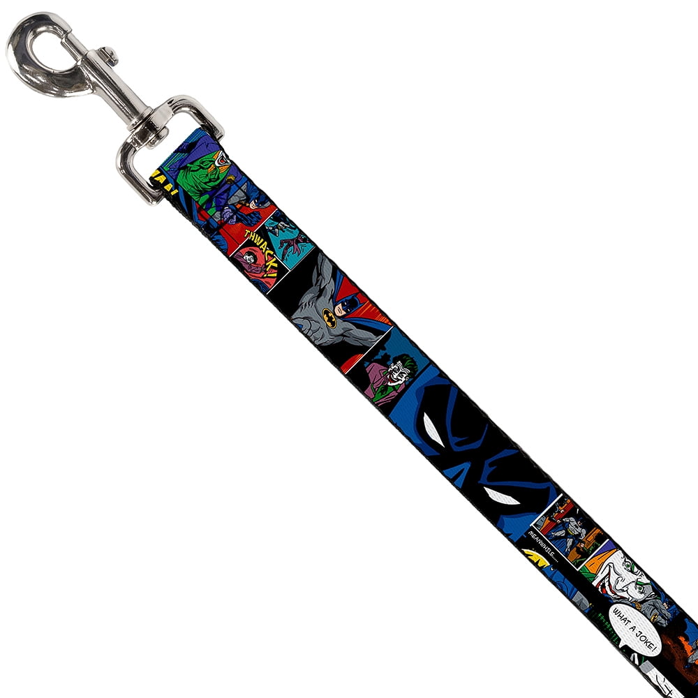 DC Comics Pet Leash, Dog Leash, Batman Joker Comic Strip, 4 Feet Long 1.0 Inch Wide