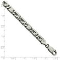 thumbnail image 2 of Auriga Fine Jewelry 925 Sterling Silver Antiqued Brushed Link Bracelet 8.25inch for Women, 2 of 5