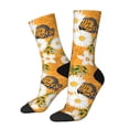 thumbnail image 1 of Balery White Floral and Butterflies Calcetas Largas con Estampado para Hombre y Mujer – Suaves y Transpirables, Talla Única (US 5-11), 1 of 6