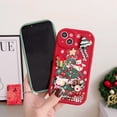 thumbnail image 4 of 2 fundas navideñas para iPhone 14 Pro Max de 6,7 pulgadas, feliz Navidad de silicona suave TPU 3D lindo muñeco de nieve Santa/astas de alce encantadora funda protectora de regalo para 6,7 ​​pulgadas, 4 of 5