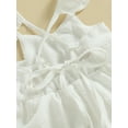 thumbnail image 6 of Cenuakty Baby Girls Romper Set, Fly Sleeve Crew Neck A-line Dress with Headband for Casual Daily, 6 of 9