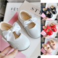 thumbnail image 2 of VOUZZA Toddler Girls Princess Shoes Solid Color Bowknot Patent Leather Flat -on Loafers Mary Jane Walking Shoes, 2 of 3