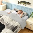 thumbnail image 4 of Manfei Vintage Rustic Bear Twin Comforter Sets, Woodland Farmhouse Bedding Set, White Gray, Gray Reversible, 2pcs, 1 Comforter and 1 Pillowcase, 4 of 7