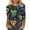 Top-Multicolor, variant on Gamivast Women Carnival Tops Plus Size 3/4 Sleeve Funny Mask Graphic Blouses Loose Fitted Crewneck Tunic Dressy T-Shirt Holiday Mardi Gras Pullover