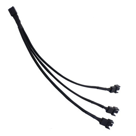 

Frcolor Mainboard CPU 4 PIN Fan Extention Cables PWM 4P Adapter Cable Computer Case Mainboard 4 PIN Power Cables Connectors Fan Splitter (Black)