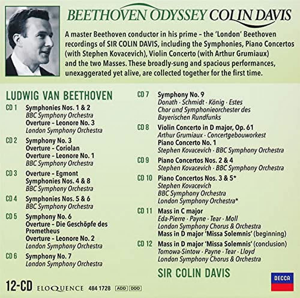 Sir Davis Colin - Beethoven Odyssey - Music \u0026 Performance - CD - Walmart.com, image size:1000x994