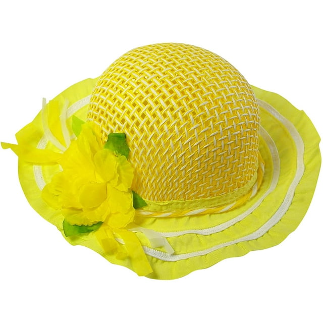 LITTLE GIRL'S TEA PARTY FAVOR DRESS UP HAT Yellow