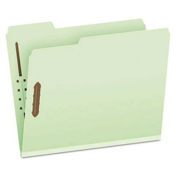 Pendaflex Heavy-Duty Pressboard Folders w/ Embossed Fasteners, Letter Size, Green, 25/Box (17182)