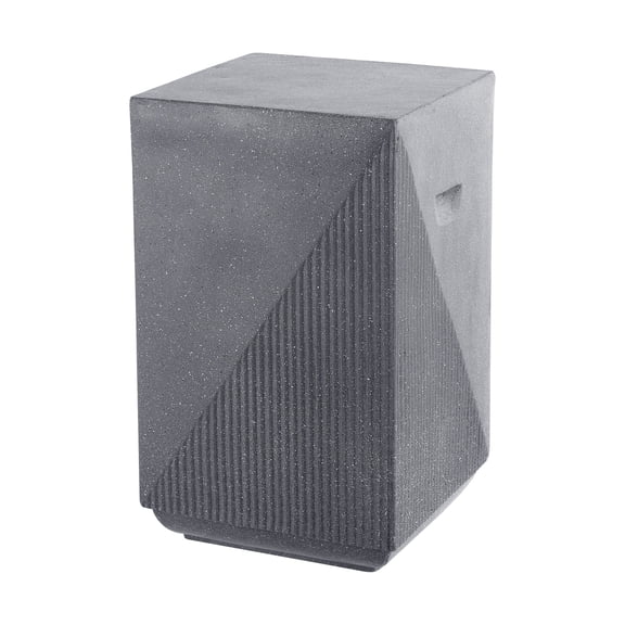 Adrian 20.75" Contemporary Minimalist Square Accent Table , Gray Terrazzo Finish
