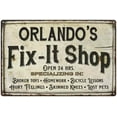 thumbnail image 1 of ORLANDO'S Fix-It Shop Sign Grandpa Dad Wall Decor Gift 8x12 Metal 208120006335, 1 of 1