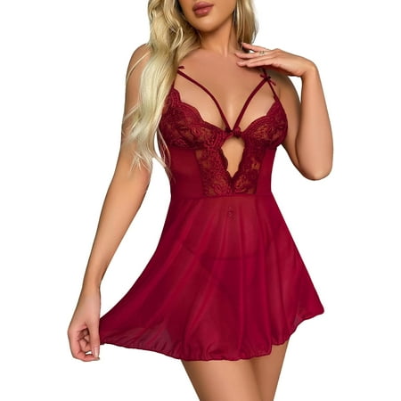Sexy Lingerie Set For Women With Garter Belt 5 Pieces Strappy Bra and Panty Set Adjustable With Chain