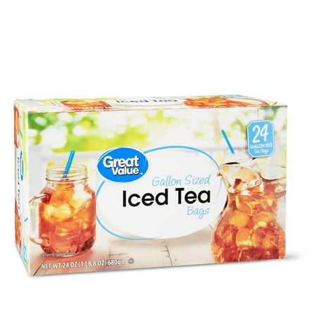 Great Value Iced Tea Bags, Gallon Sized, 24 oz, 24 (Best Tea For Concentration)