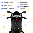thumbnail image 2 of 2023 Ride On Kids Big Motorcycle 12V with New Toy Technology, Soft Leather Seat, LED Lights, Training Wheels, 2 Speeds | Licensed Kid Motorcycle to Drive - 3 Speeds, LED Lights, Music - Black, 2 of 4