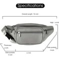 thumbnail image 3 of Men's Women's Leather Fanny Pack Waist-Pack Cellphone Holder Crossover Bag, 3 of 7