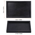 thumbnail image 2 of Uxcell Wood Serving Tray Rectangular Platter Tea Coffee Snack Candle Plate for Home Kitchen 9x6 Inch, 2 of 6