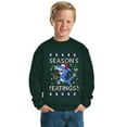 thumbnail image 2 of Wild Bobby Season's Eatings Shark Christmas Sweater | Holiday Unisex Boys Girls Crewneck Graphic Sweatshirt, 2 of 5
