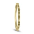 thumbnail image 2 of SZUL Women's Thin 1MM Hand Cut Ridged Design Wedding Band in 14K Yellow Gold, 2 of 4