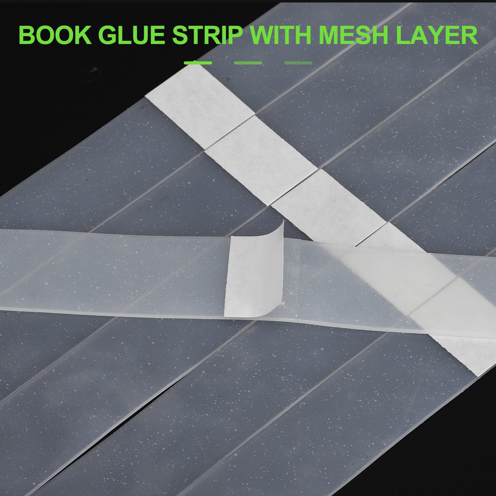 50Pcs Book Binding Hot Melt Adhesive Glue Strip, 11.2 Inch 25mm Hot Melt Resin Strips for Book Repair Glue Binding Albums Pictures Files